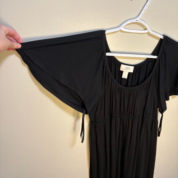 Ann Taylor Loft Little Black Dress Cottagecore Neutral Minimalist Small Mini - Picture 6 of 10